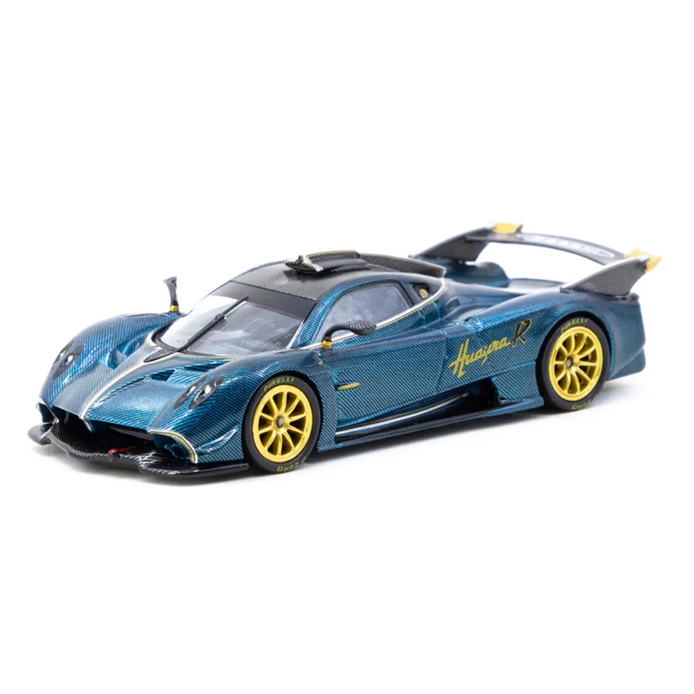 Tarmac Works 1/64 Pagani Huayra R Turquoise Carbon Fiber – USA Special Edition - GLOBAL64 T64G-TL035-TCF