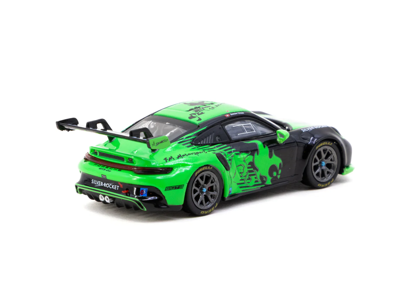 Tarmac Works 1/64 Porsche 911 GT3 Cup (992) Fire Monkey Motorsport - Tarmac Works X iXO Models HOBBY64 T64-093-FMM - Thumbnail