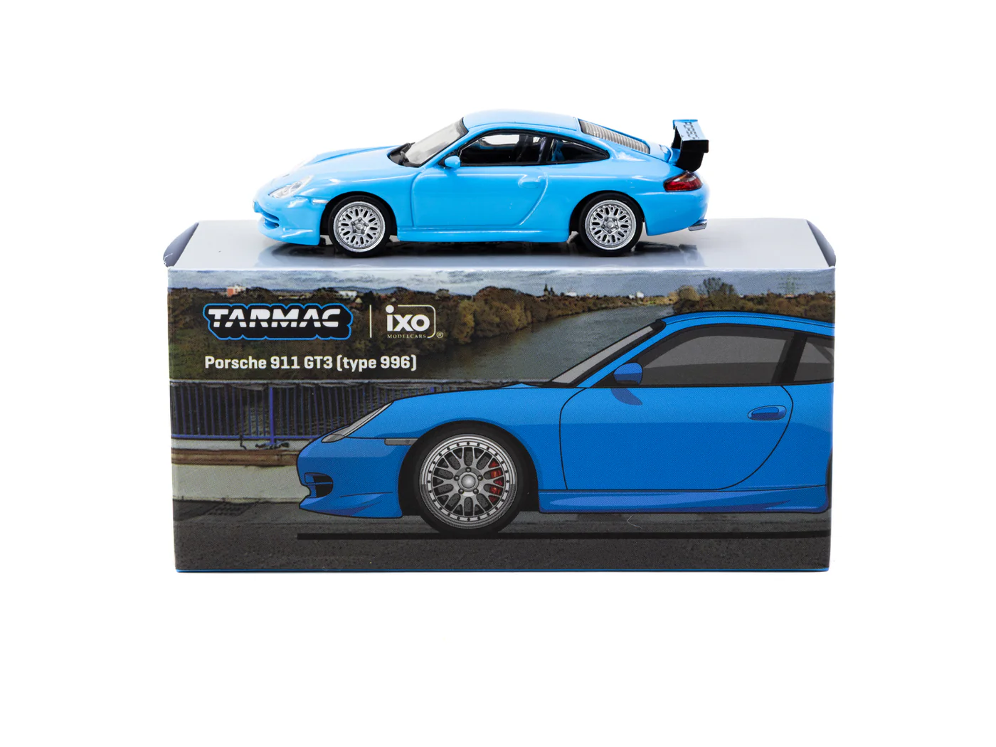 Tarmac Works 1/64 Porsche 911 GT3 (type 996) Light Blue - Tarmac Works X iXO Models GLOBAL64 T64G-069-BL