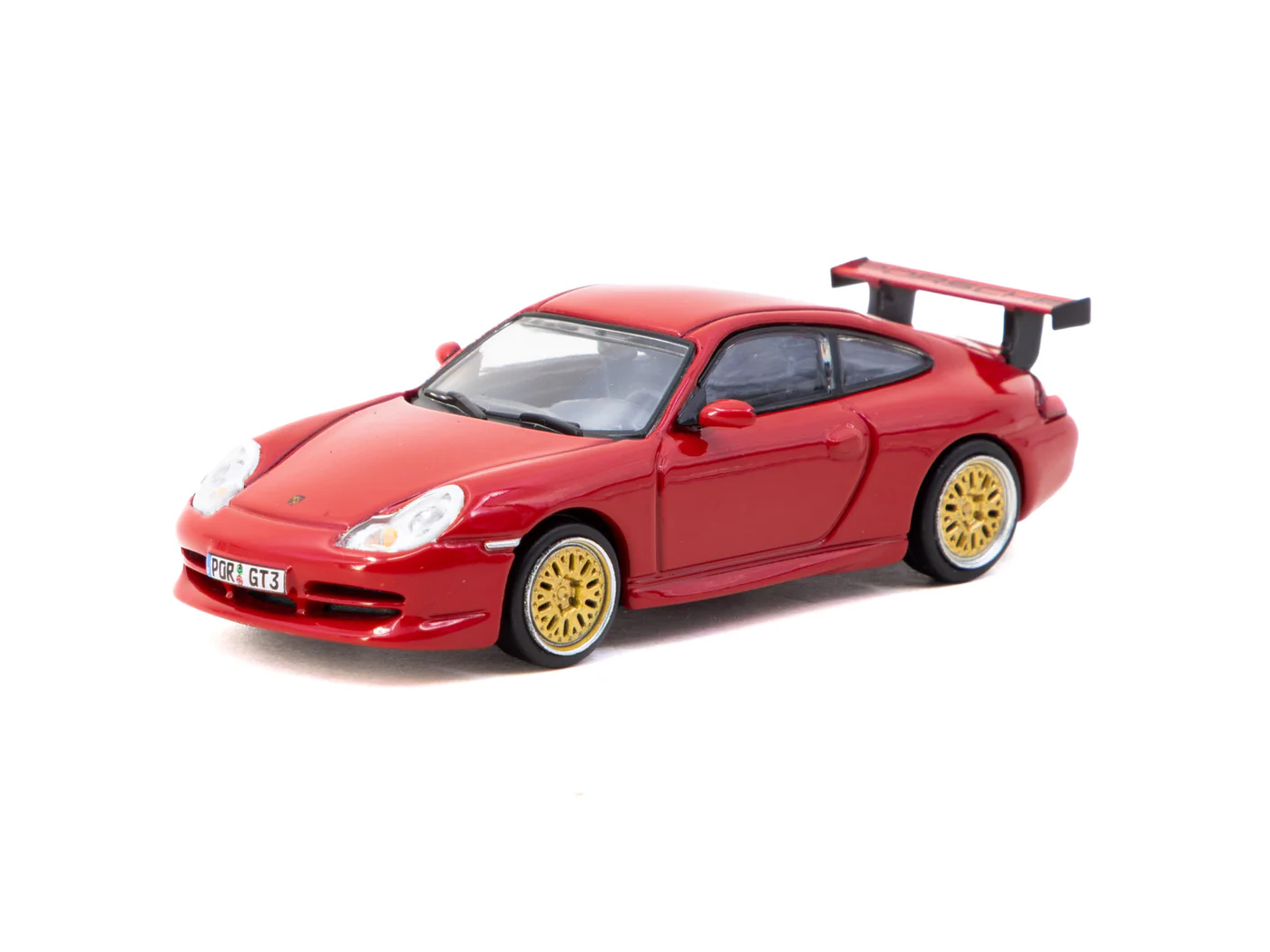 Tarmac Works 1/64 Porsche 911 GT3 type 996 Red T64G-069-RE - Thumbnail