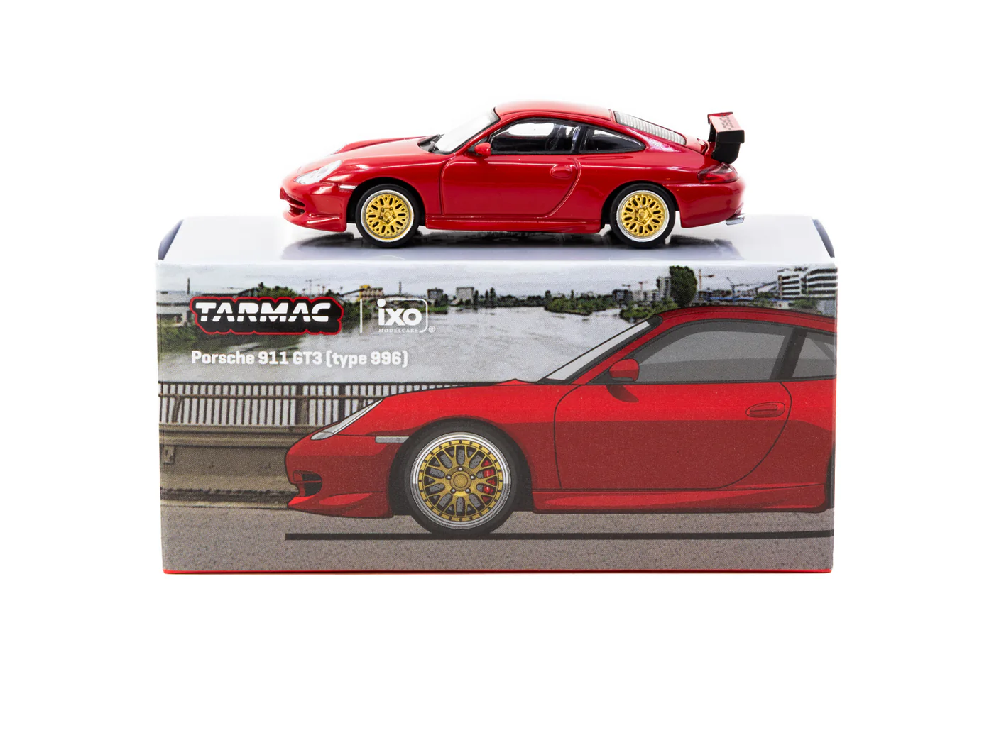 Tarmac Works 1/64 Porsche 911 GT3 type 996 Red T64G-069-RE - Thumbnail