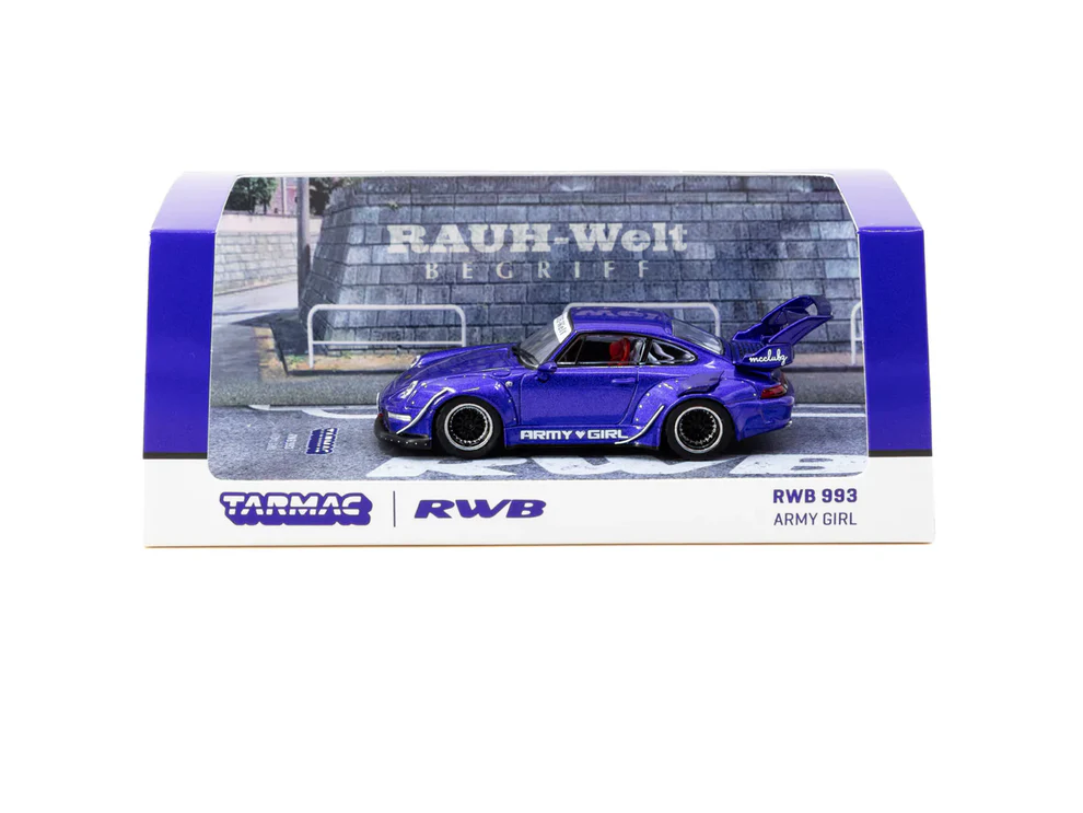 Tarmac Works 1/64 RWB 993 ARMY GIRL Blue - HOBBY64 T64-TL017-AG