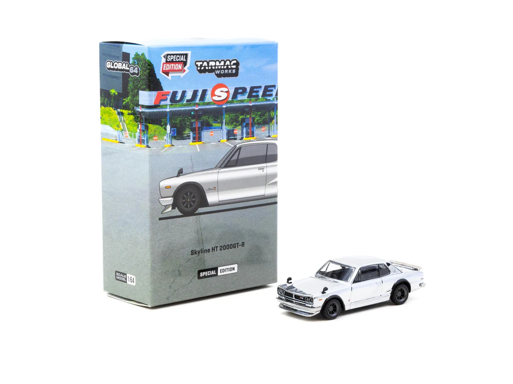 Tarmac Works 1/64 Skyline HT 2000GT-R Silver Chrome - Japan Special Edition - GLOBAL64 T64G-043-SC