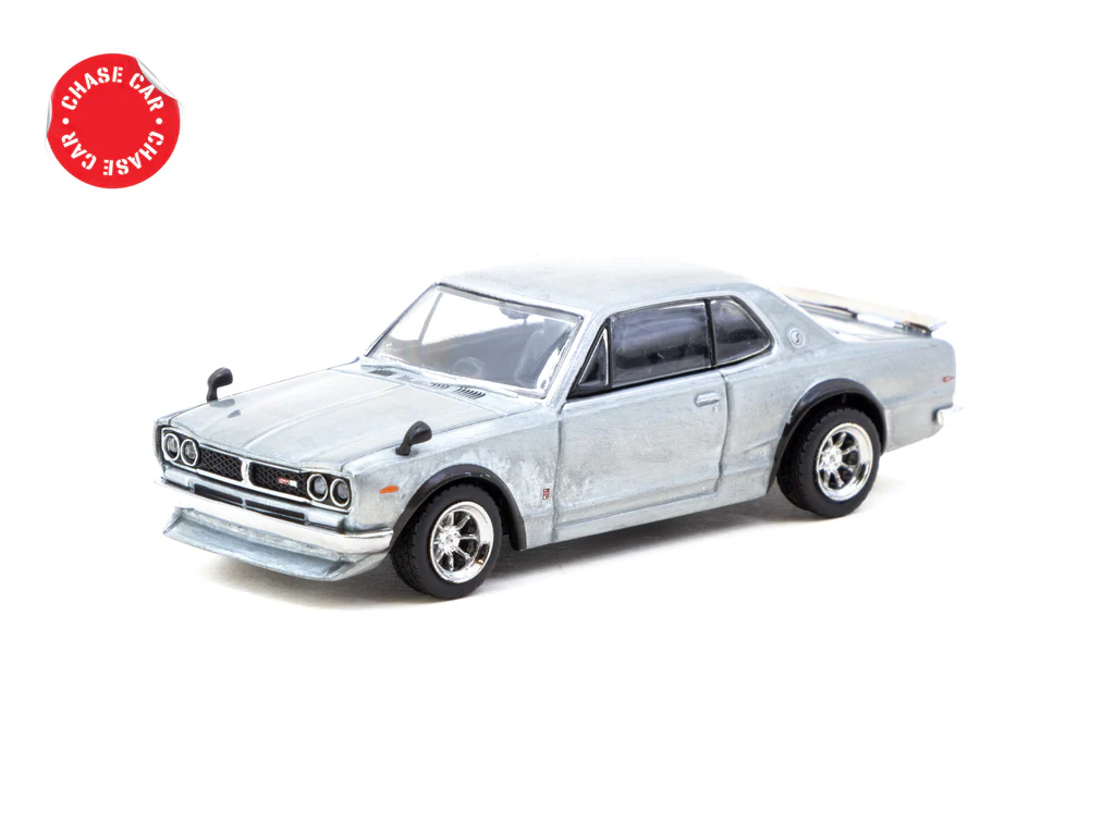 Tarmac Works 1/64 Skyline HT 2000GT-R Silver Chrome - Japan Special Edition - GLOBAL64 T64G-043-SC
