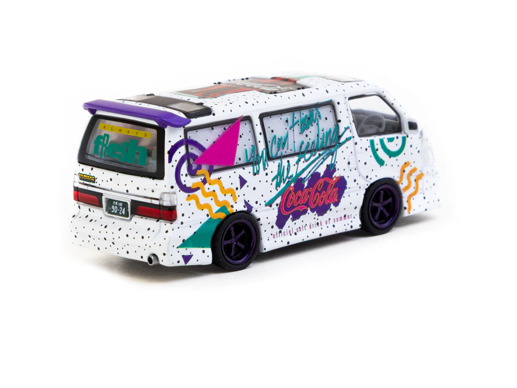 Tarmac Works 1/64 Toyota Hiace Wagon Custom Coca-Cola Delivery Van - HOBBY64 T64-078-CC
