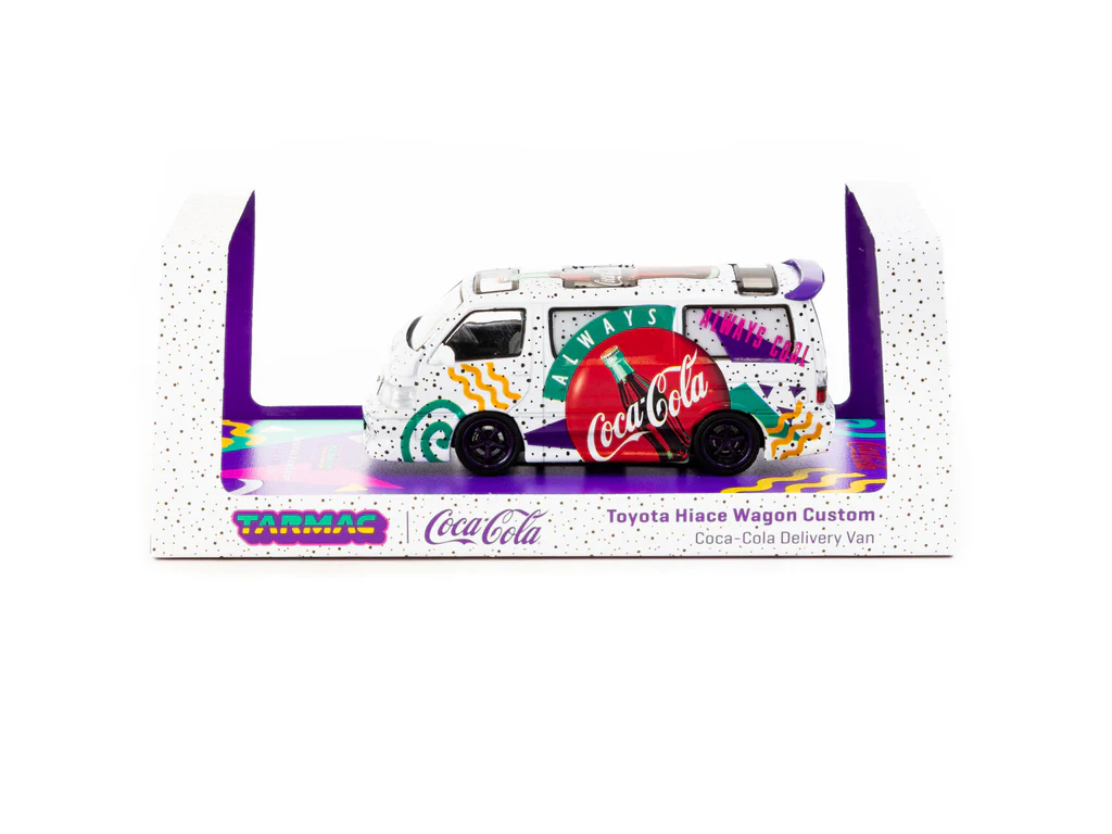 Tarmac Works 1/64 Toyota Hiace Wagon Custom Coca-Cola Delivery Van - HOBBY64 T64-078-CC