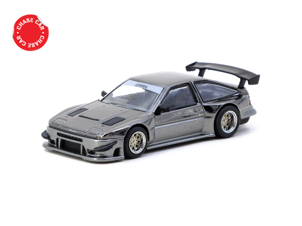 Tarmac Works 1/64 Toyota Sprinter Trueno AE86 Widebody Black/Grey - Designed by Jon Sibal - Malaysia Special Edition - GLOBAL64 T64G-060-BG