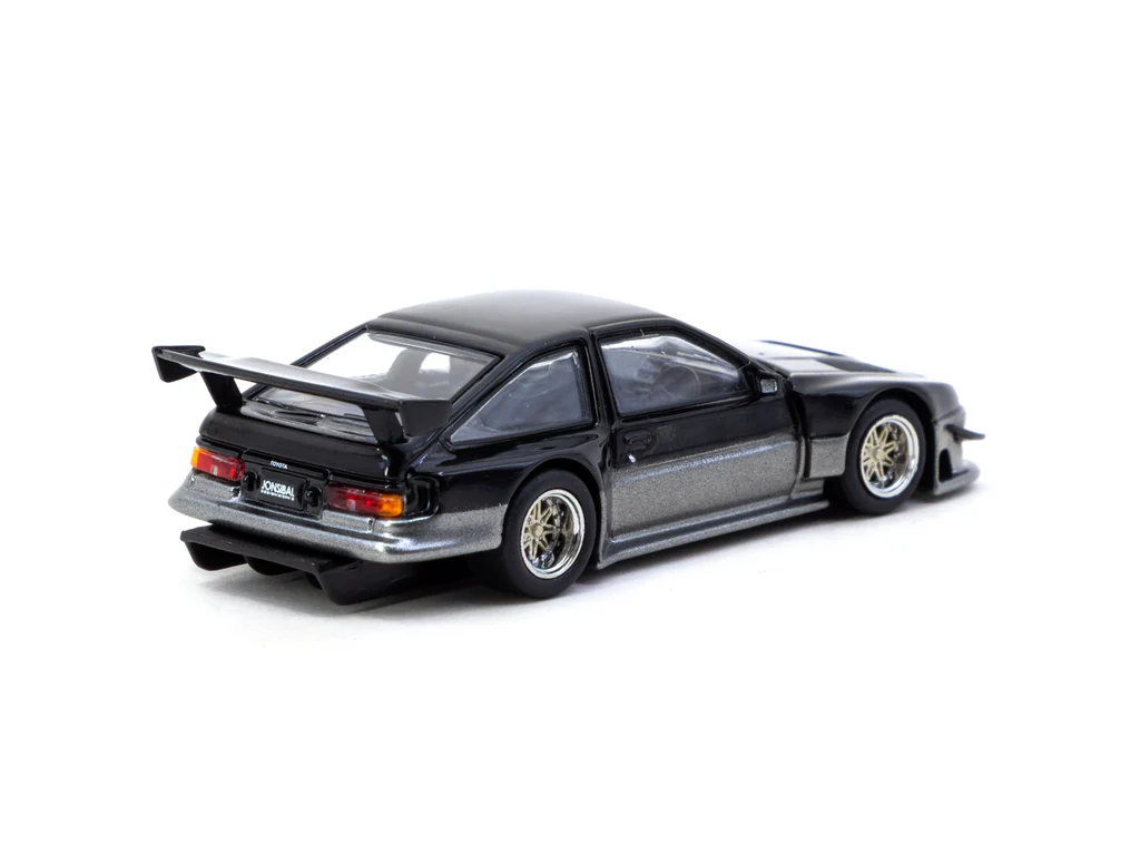 Tarmac Works 1/64 Toyota Sprinter Trueno AE86 Widebody Black/Grey - Designed by Jon Sibal - Malaysia Special Edition - GLOBAL64 T64G-060-BG