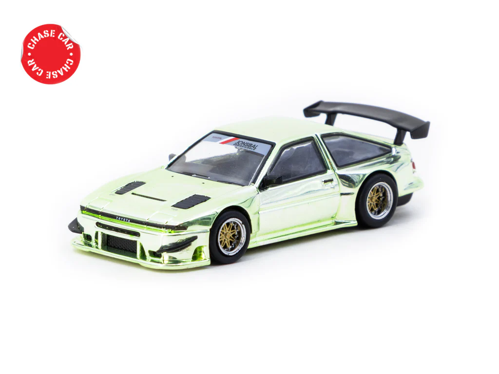Tarmac Works 1/64 Toyota Sprinter Trueno AE86 Widebody Green - Designed by Jon Sibal - GLOBAL64 T64G-060-GR - Thumbnail