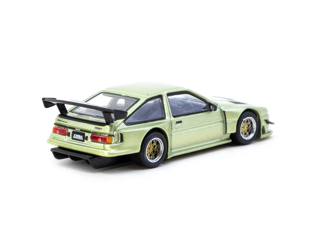 Tarmac Works 1/64 Toyota Sprinter Trueno AE86 Widebody Green - Designed by Jon Sibal - GLOBAL64 T64G-060-GR - Thumbnail