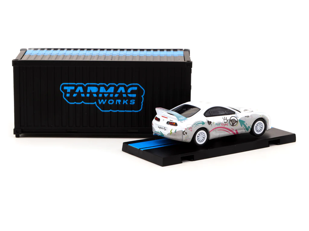 Tarmac Works 1/64 Toyota Supra RZ Logitech G AURORA with Container - Logitech Special Edition - HOBBY64 - Thumbnail