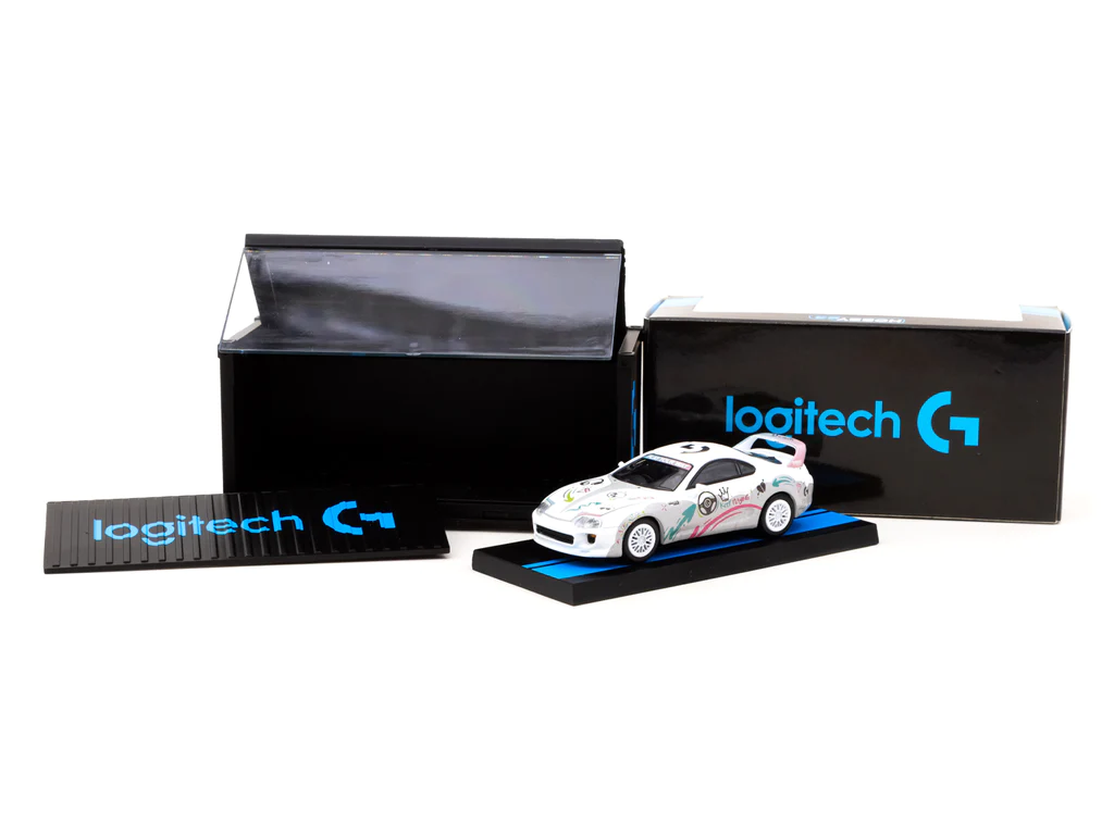 Tarmac Works 1/64 Toyota Supra RZ Logitech G AURORA with Container - Logitech Special Edition - HOBBY64 - Thumbnail