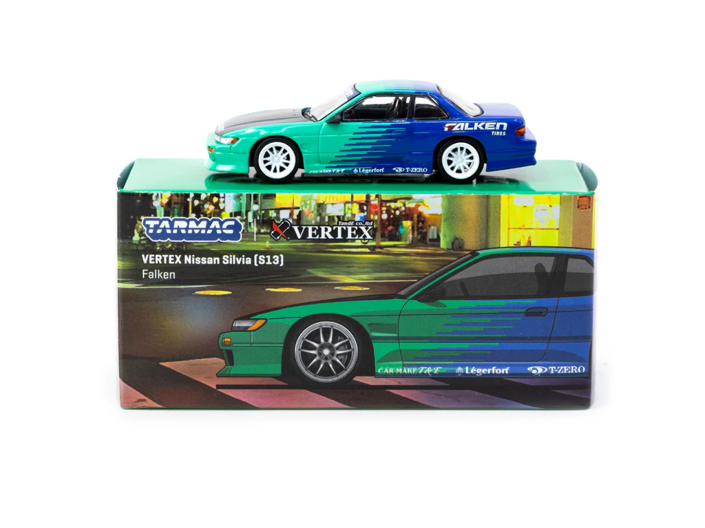 Tarmac Works 1/64 VERTEX Nissan Silvia (S13) Falken - GLOBAL64 T64G-025-FA