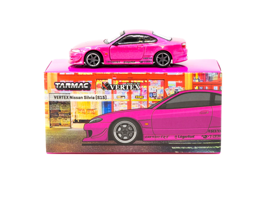 Tarmac Works 1/64 VERTEX Nissan Silvia S15 Pink Metallic - GLOBAL64 T64G-023-PI