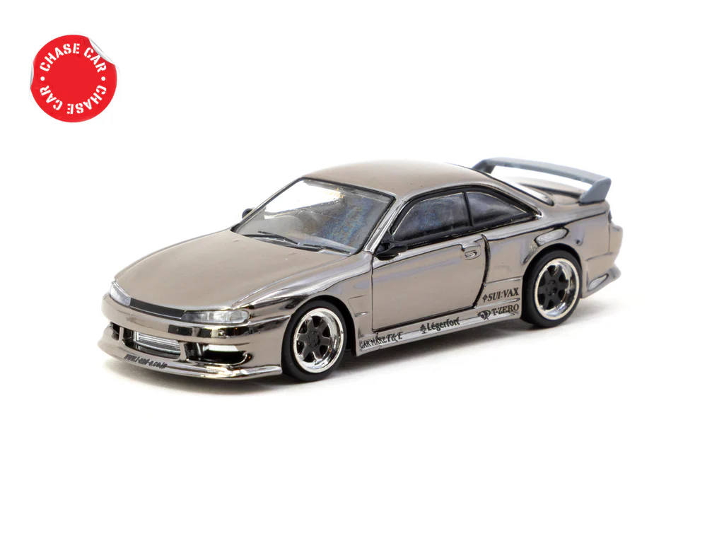 Tarmac Works 1/64 VERTEX Silvia (S 14) Grey - GLOBAL64 T64G-018-GY - Thumbnail