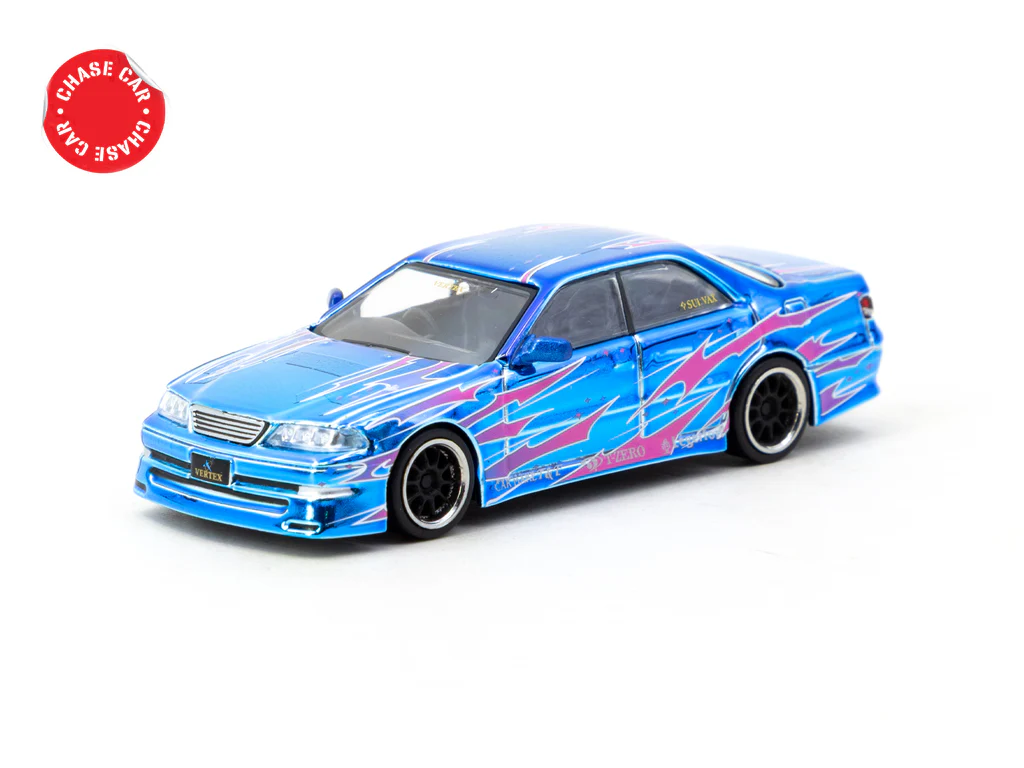 Tarmac Works 1/64 VERTEX Toyota Mark II JZX100 Blue Metallic - GLOBAL64 T64G-024-BL - Thumbnail