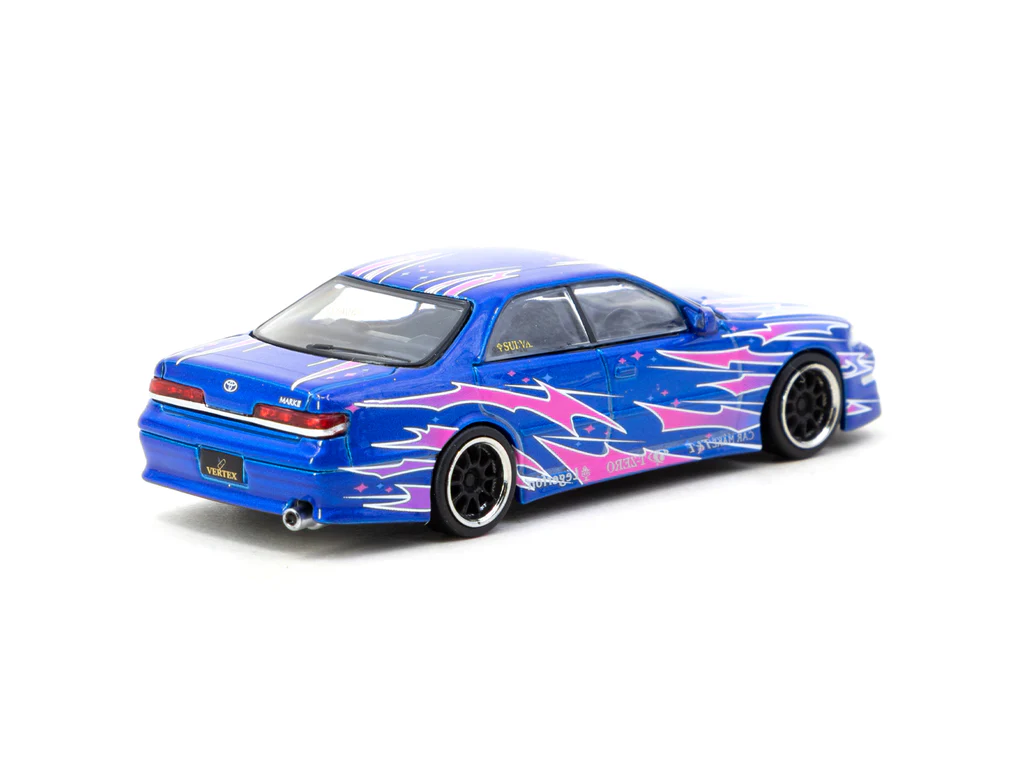Tarmac Works 1/64 VERTEX Toyota Mark II JZX100 Blue Metallic - GLOBAL64 T64G-024-BL - Thumbnail