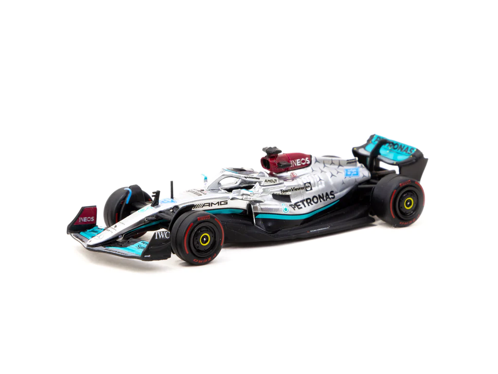 Tarmac Works 1/64 X iXO Models Mercedes-AMG F1 W13 E Performance Sao Paulo Grand Prix 2022 #63 Winner - George Russell - GLOBAL64