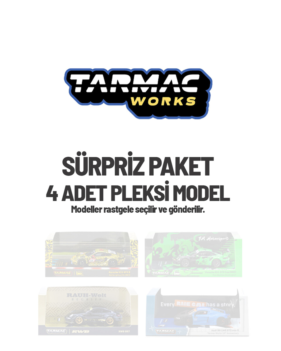 Tarmac Works - Tarmac Works (Pleksi) Sürpriz Paket 4 ADET