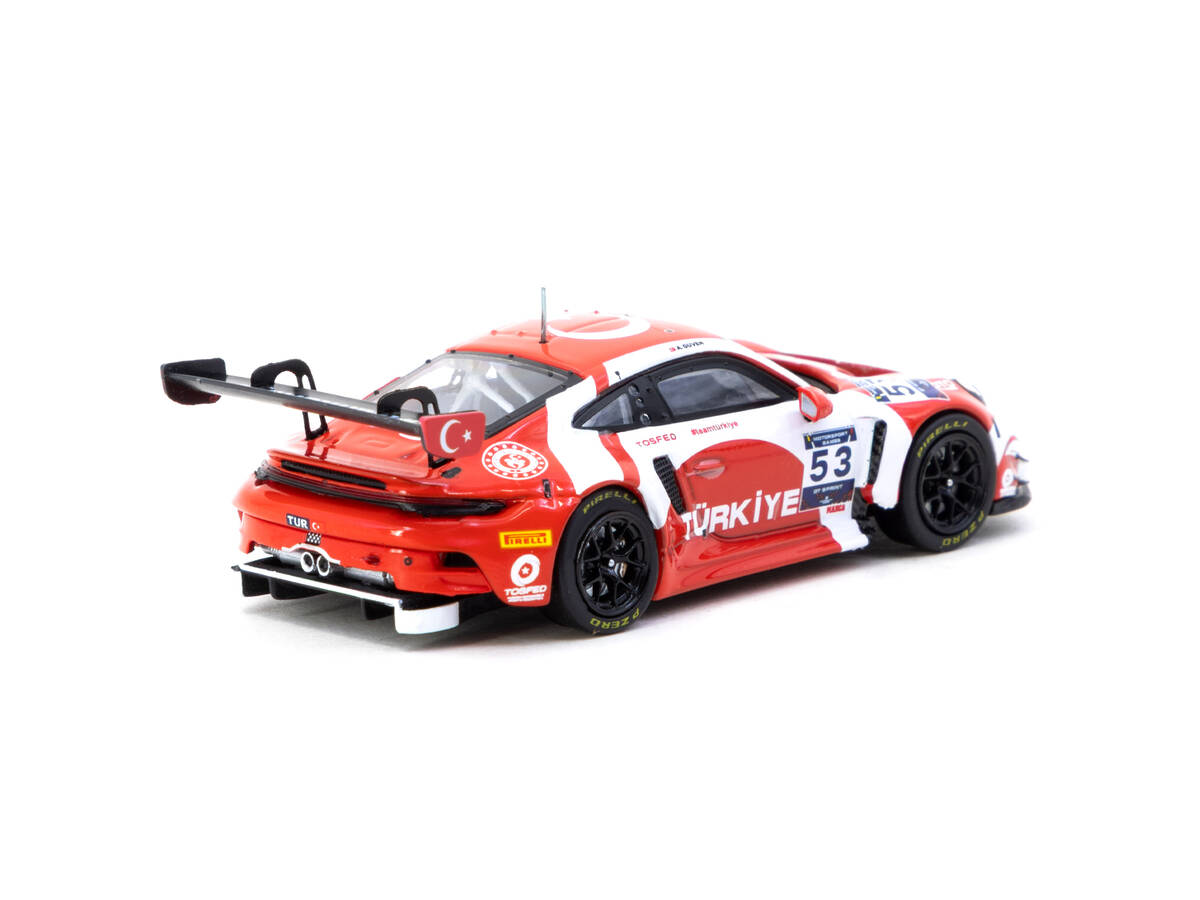 Tarmac Works X Diecast Turkey Porsche 911 GT3 R / FIA Motorsport Games GT Sprint 2024 Winner / Ayhancan Güven (Exclusive)