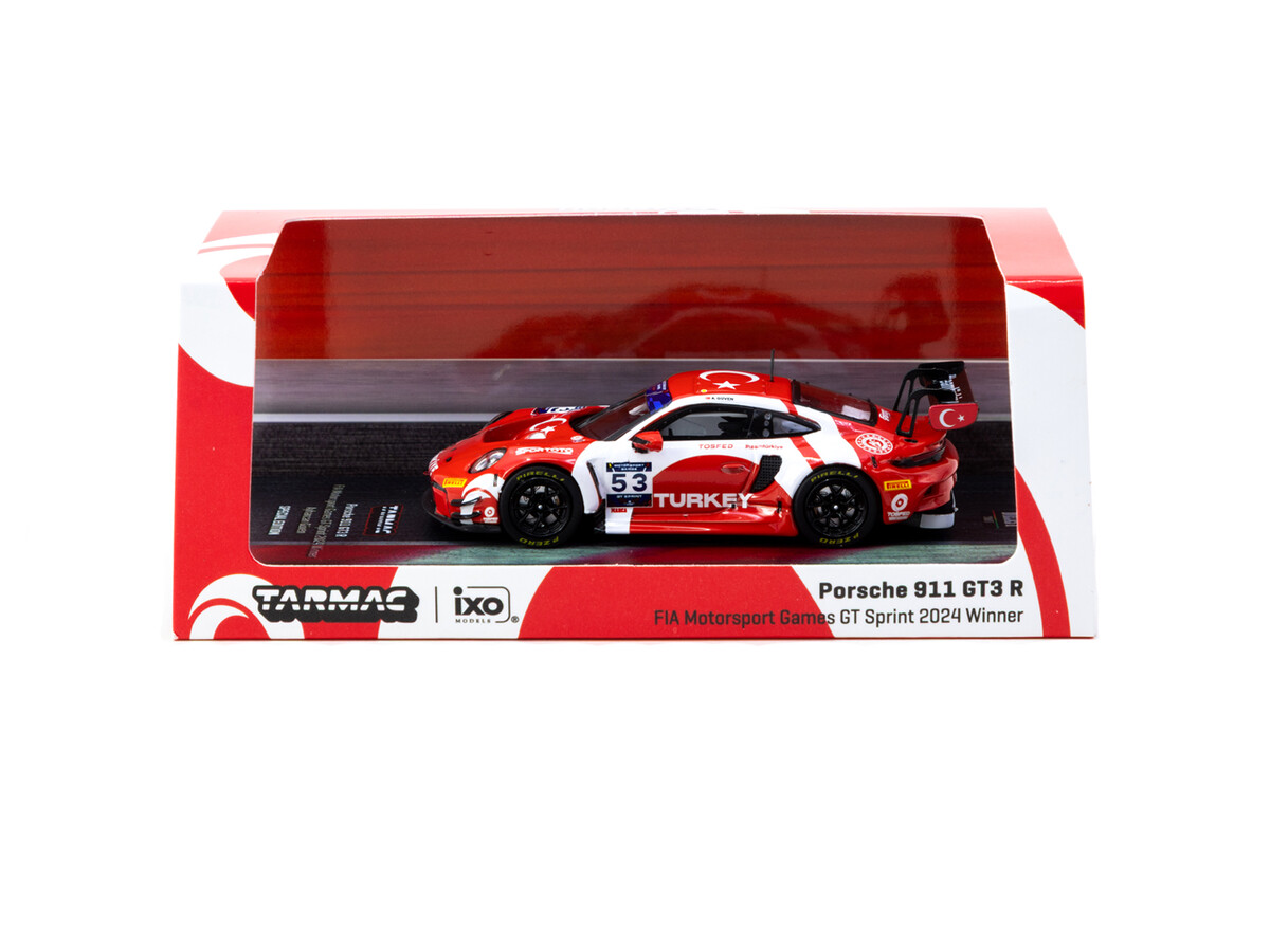 Tarmac Works X Diecast Turkey Porsche 911 GT3 R / FIA Motorsport Games GT Sprint 2024 Winner / Ayhancan Güven (Exclusive) - Thumbnail