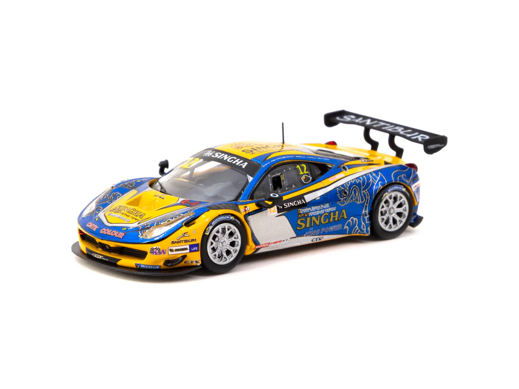 Tarmac Works - Tarmac Works X iXO Models 1/64 Ferrari 458 Italia GT3 GT Asia 2016 #12 - HOBBY64