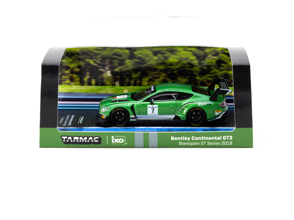 Tarmac Works X iXO Models 1/64 Bentley Continental GT3 Blancpain GT Series 2018 Testing Livery - HOBBY64 T64-030-18BGT7