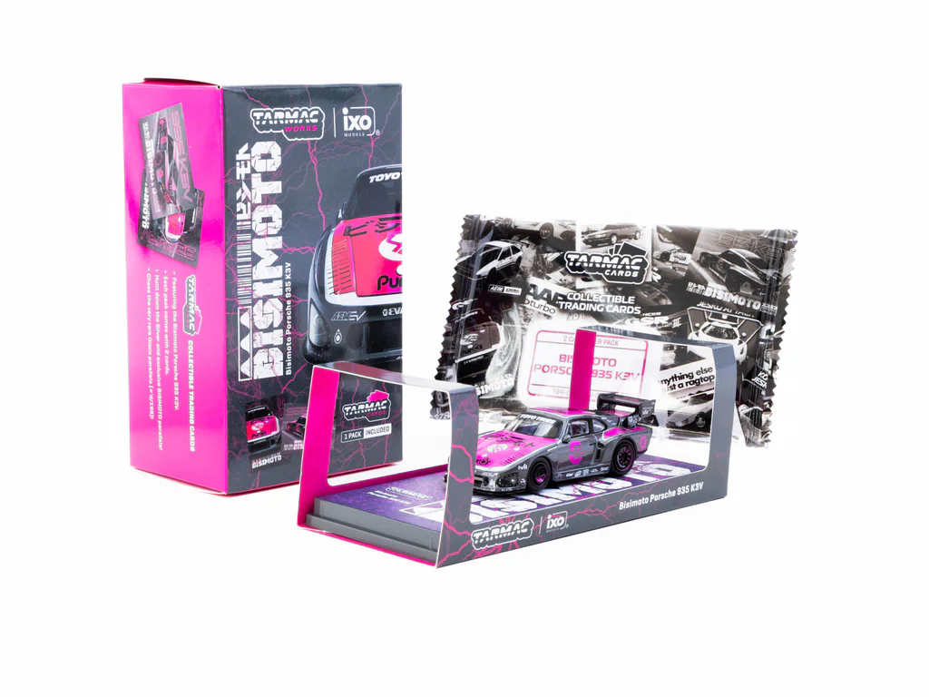 Tarmac Works X iXO Models 1/64 Bisimoto Porsche 935 K3V with Tarmac Cards Combo Set - HOBBY64 T64-079-K3V - Thumbnail