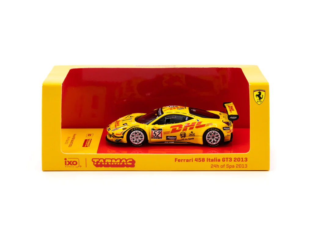 Tarmac Works X IXO Models 1/64 Ferrari 458 Italia GT3 24 Hours of Spa 2013 #52 - HOBBY64