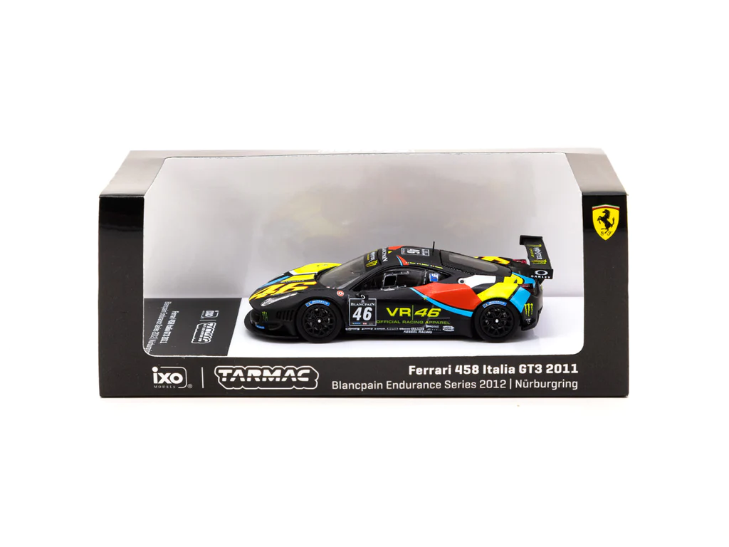 Tarmac Works X IXO Models 1/64 Ferrari 458 Italia GT3 Blancpain Endurance Series 2012 – Nurburgring #46 - HOBBY64 - Thumbnail