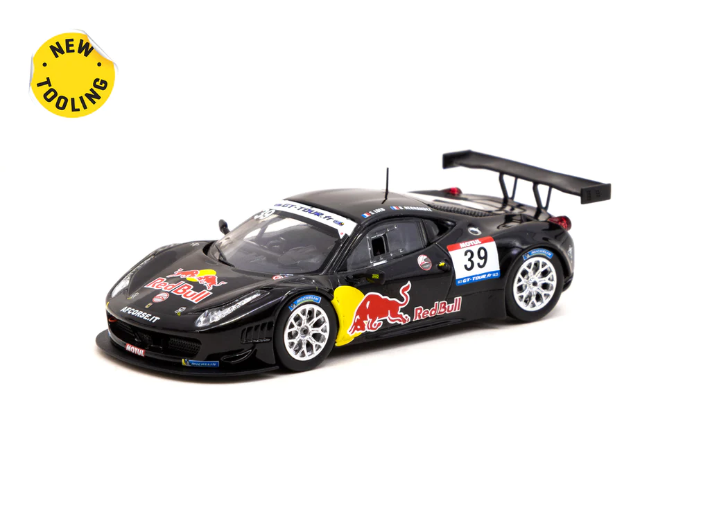 Tarmac Works X IXO Models 1/64 Ferrari 458 Italia GT3 GT TOUR 2011 #39 - HOBBY64 - Thumbnail