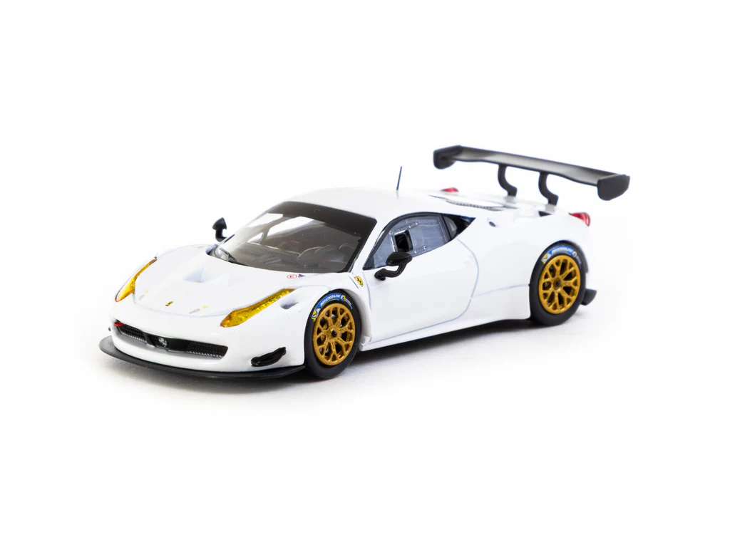 Tarmac Works X iXO Models 1/64 Ferrari 458 Italia GT3 White - ROAD64 T64R-074-WH