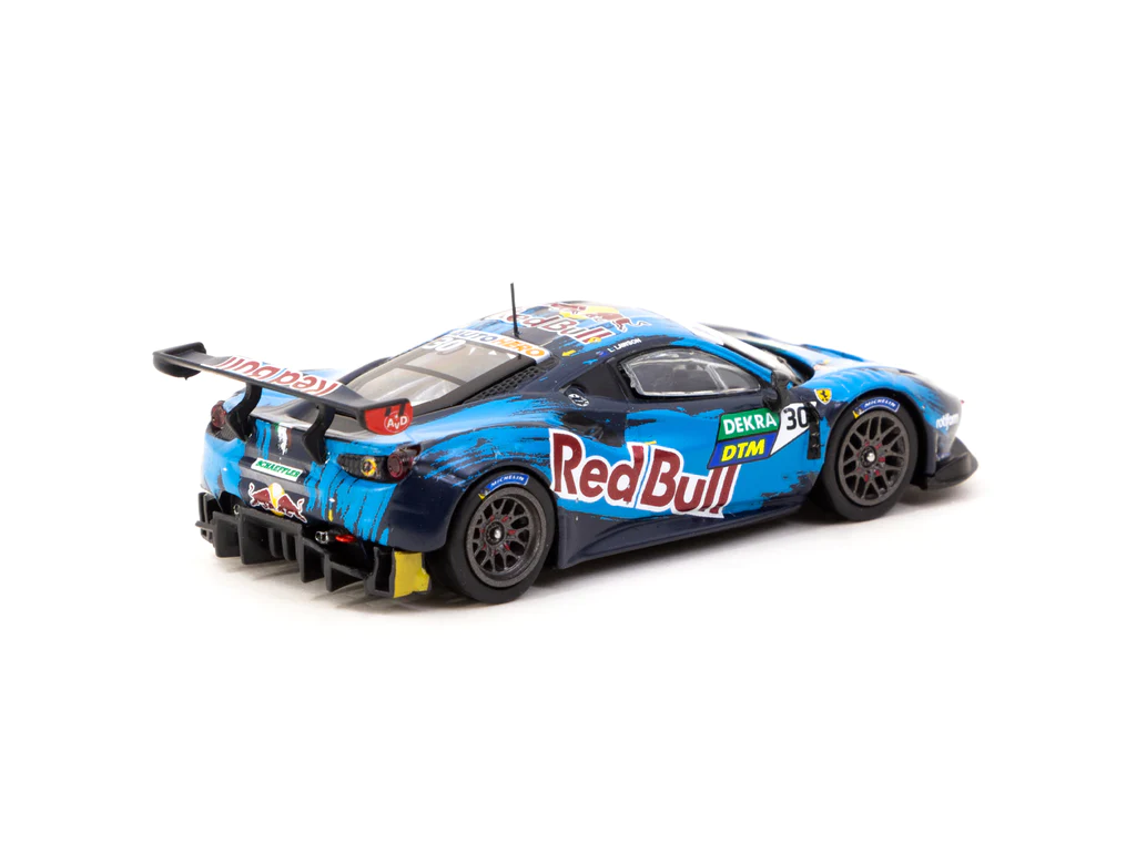 Tarmac Works X iXO Models 1/64 Ferrari 488 GT3 DTM 2021 Monza #30 Race 1 Winner - HOBBY64 - Thumbnail