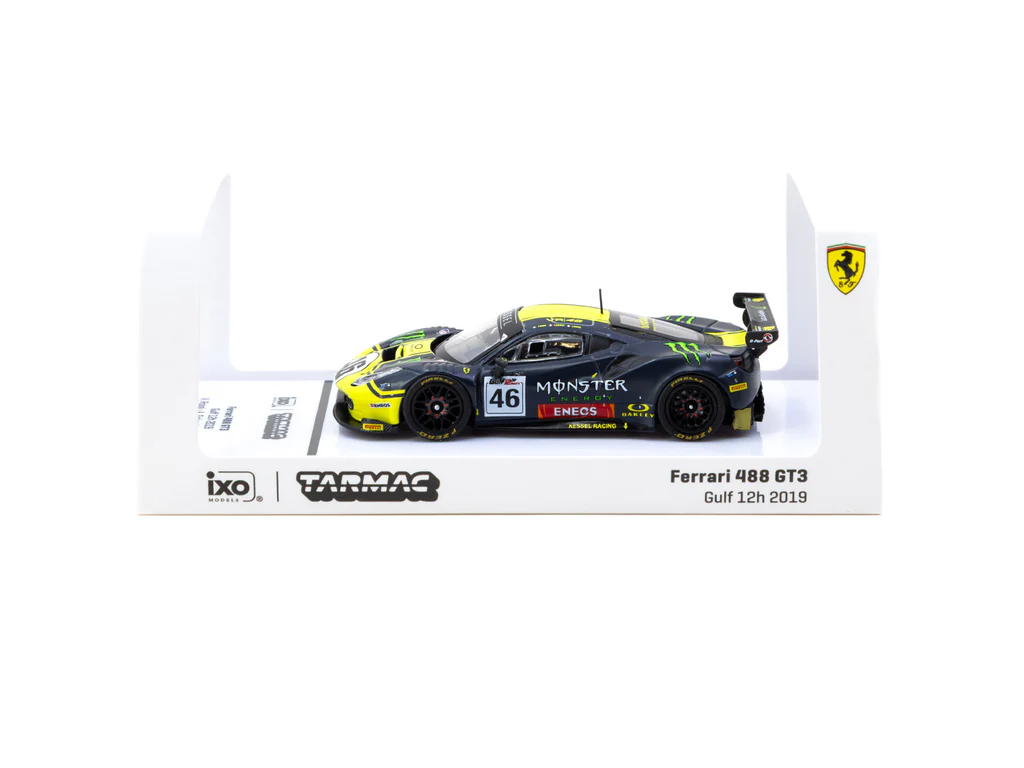 Tarmac Works X iXO Models 1/64 Ferrari 488 GT3 Gulf 12 Hours 2019 #46 – HOBBY64 T64-072-19GUF46