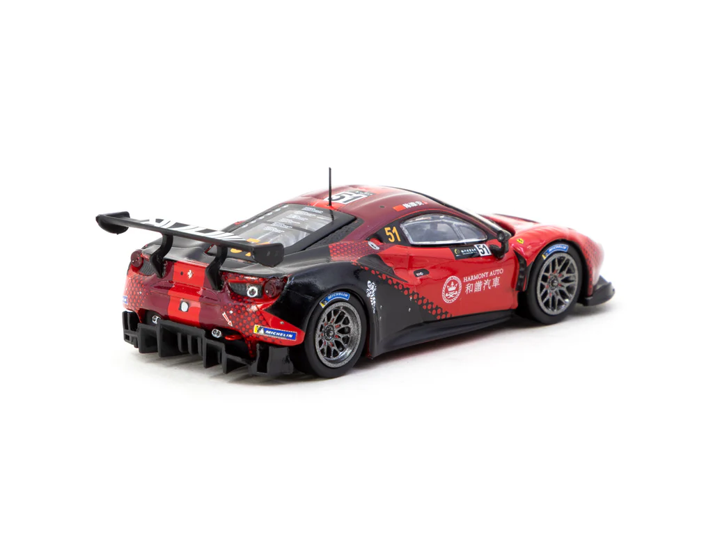 Tarmac Works X iXO Models 1/64 Ferrari 488 GT3 Macau GT Cup 2022 Harmony Racing #51 - HOBBY64 T64-072-22MGP51