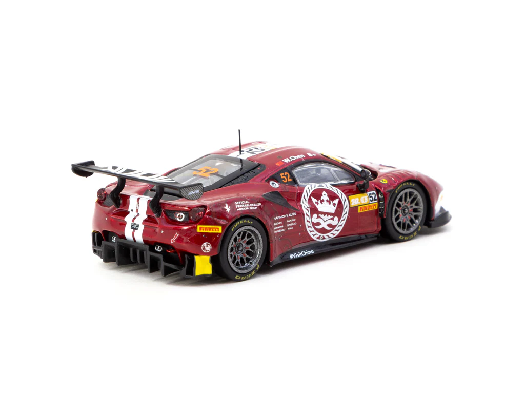 Tarmac Works X iXO Models 1/64 Ferrari 488 GT3 Macau GT Cup - FIA GT World Cup 2023 Harmony Racing #52 - HOBBY64 T64-072-23MGP52