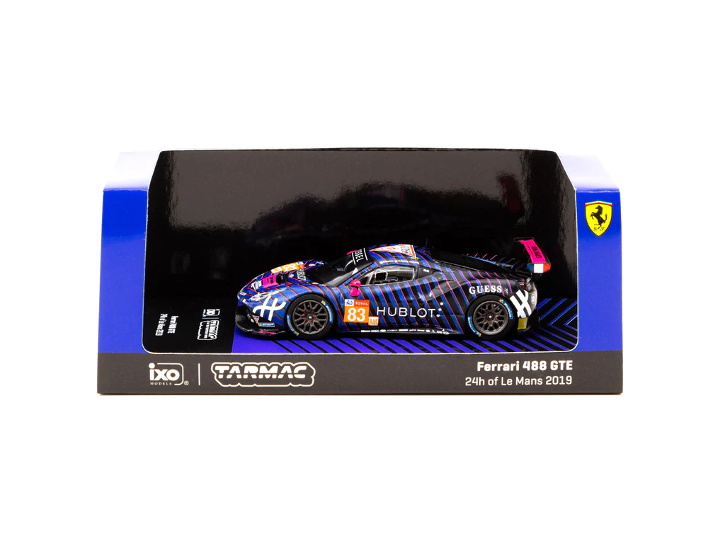 Tarmac Works X IXO Models 1/64 Ferrari 488 GTE 24h of Le Mans 2019 #83 - HOBBY64 - Thumbnail