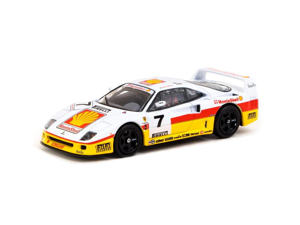 Tarmac Works X iXO Models 1/64 Ferrari F40 GT Italian GT Championship 1993 #7 - HOBBY64 - Thumbnail