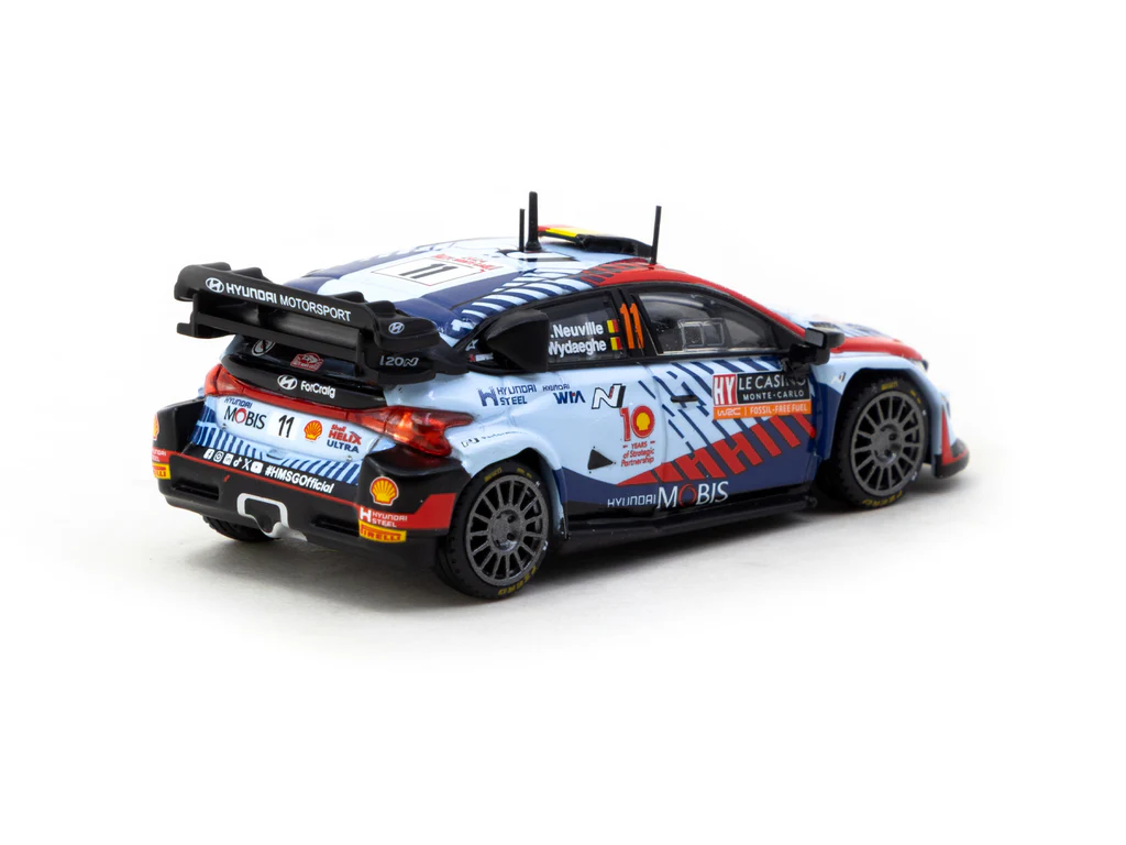 Tarmac Works X iXO Models 1/64 Hyundai i20 N Rally1 Hybrid Rallye Monte-Carlo 2024 Winner #11 - HOBBY64 T64-089-24MCR11 - Thumbnail