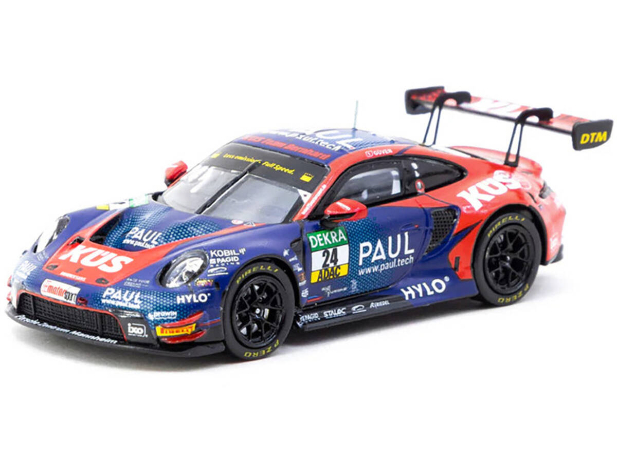 Tarmac Works X iXO Models 1/64 Porsche 911 GT3 R DTM 2023 #24 - HOBBY64 - Ayhancan Güven T64-084-23DTM24