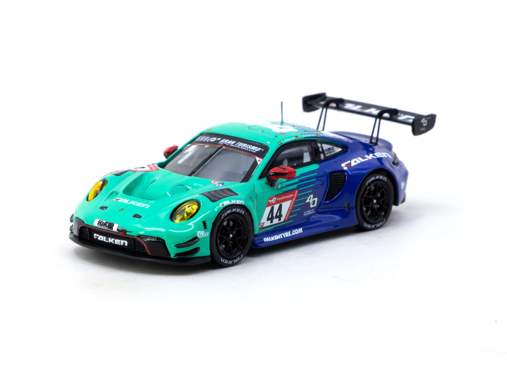 Tarmac Works X iXO Models 1/64 Porsche 911 GT3 R Nürburgring 24h 2023 #44 - HOBBY64 T64-084-23NUR44 - Thumbnail