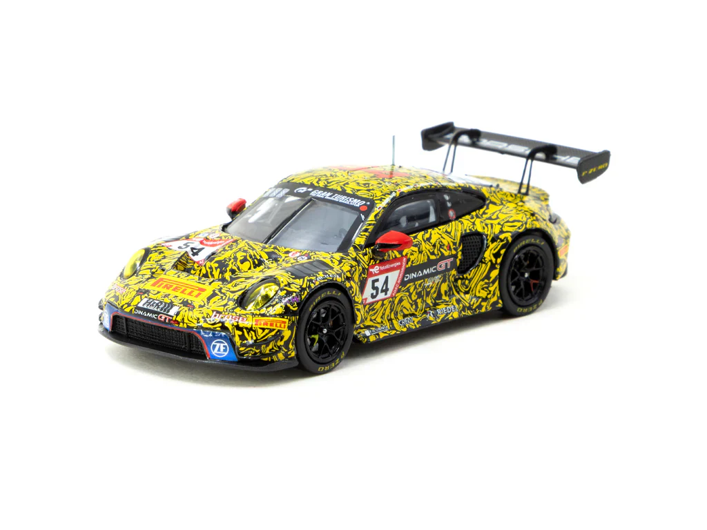 Tarmac Works X iXO Models 1/64 Porsche 911 GT3 R Nürburgring 24h 2023 - HOBBY64 - Ayhancan Güven T64-084-23NUR54