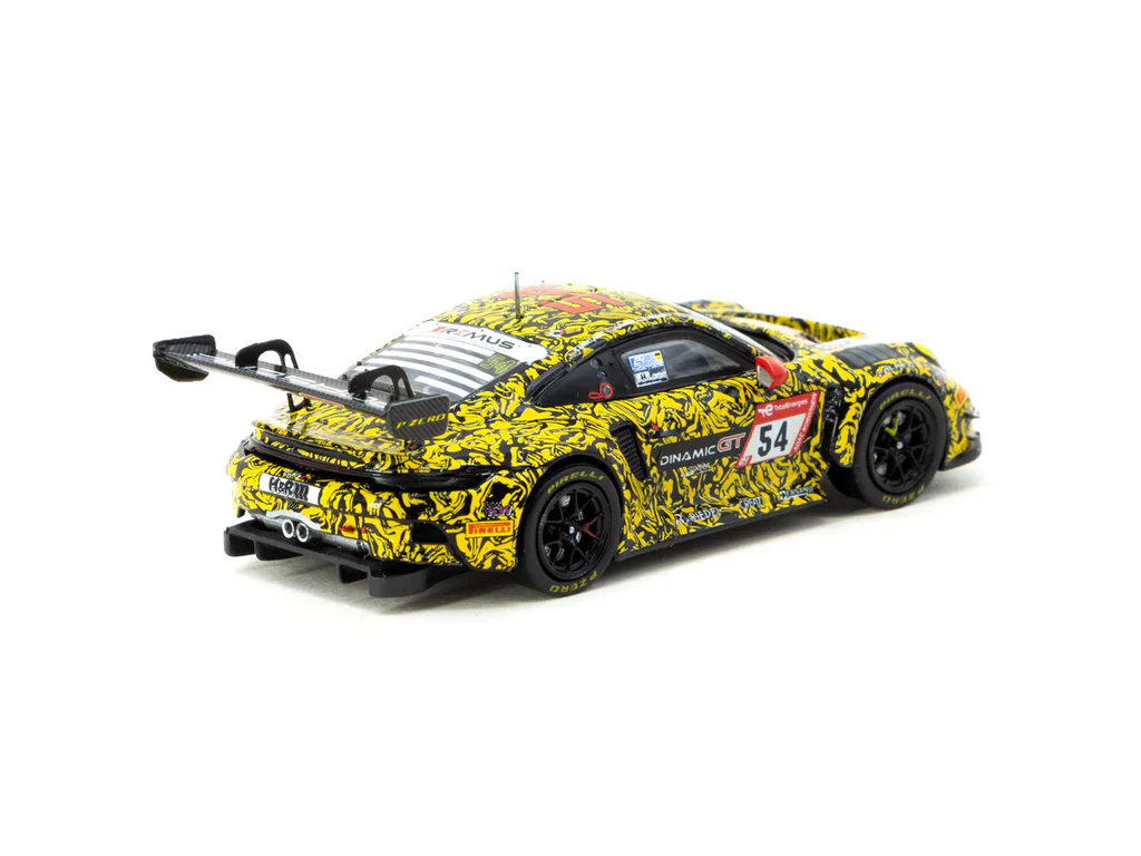 Tarmac Works X iXO Models 1/64 Porsche 911 GT3 R Nürburgring 24h 2023 - HOBBY64 - Ayhancan Güven T64-084-23NUR54 - Thumbnail