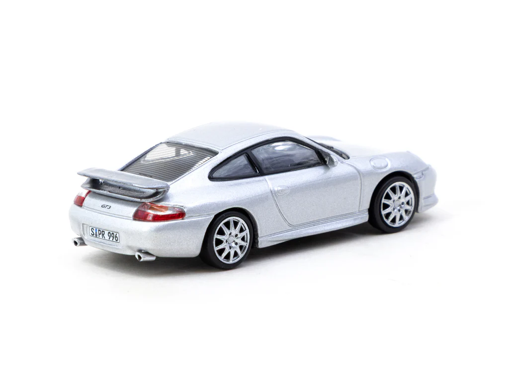 Tarmac Works X iXO Models 1/64 Porsche 911 GT3 (type 996) Silver - GLOBAL64 T64G-069-SL