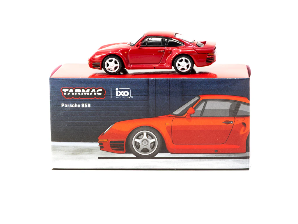 Tarmac Works X iXO Models 1/64 Porsche 959 Red - GLOBAL64 T64G-068-RE - Thumbnail