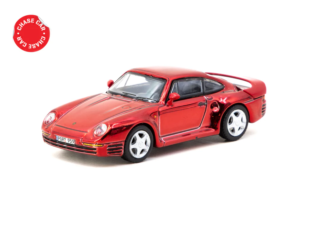 Tarmac Works X iXO Models 1/64 Porsche 959 Red - GLOBAL64 T64G-068-RE - Thumbnail