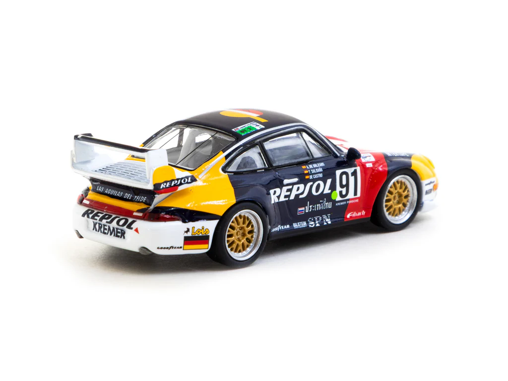Tarmac Works X Schuco 1/64 Porsche 911 GT2 24h LE MANS 1995 #91 - COLLAB64 T64S-004-REP - Thumbnail
